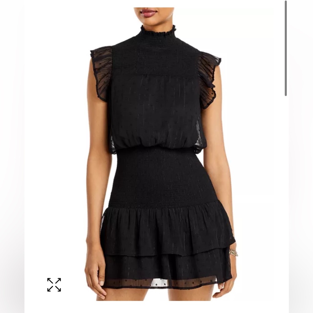 ACQUA Ruffle Short Sleeve Smocked Mini Dress